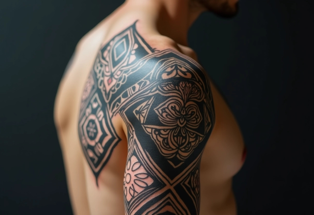 tatouages géométriques : la science des formes et des motifs -  tatouage géométrique